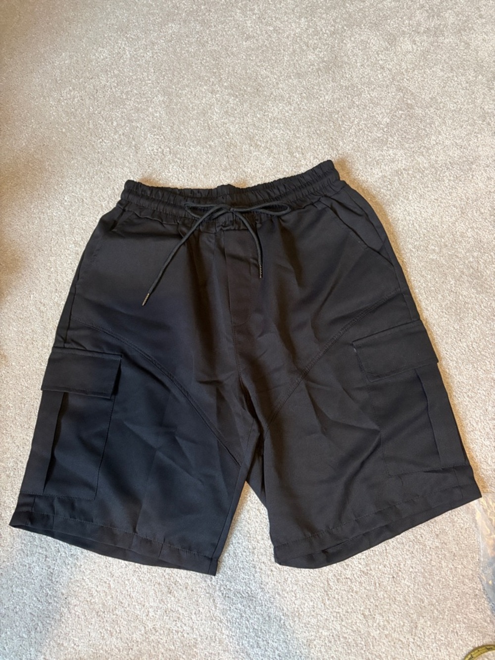 Women’s Black Cargo Drawstring Shorts Size Small
